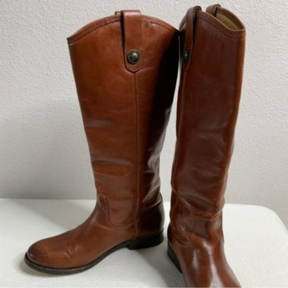 Frye  Melissa Button Leather Calf High Riding Boots - Picture 7 of 13